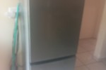 Double bed, Washing machine, 220 lt fridge, Boxes and bags