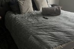 Queen Size Bed, Double Door Fridge, Washing Machine, 2 Bed side Tables...