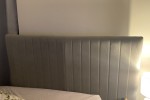 Queen size headboard, 2 seater couch, small desk