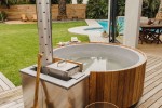 Wood fired hot tub