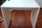 Double bed, Bedside table, Desk, Small bookshelf, Fridge