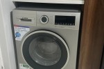 Double door fridge, L sharp couch, Washing machine