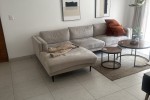 Double bed, L-shape couch, Study desk, Single door fridge, Front end w...