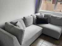 Double bed..Lshape couch. 210ltre fridge