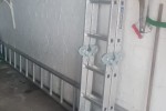Piano, lawn mower, aluminum 12 step ladder, boxes (3), plastic garden ...