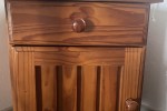 Chest of drawers, small desk, bed side table, One dining chair, pictur...
