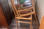 4 seater table and chairs, Writing desk, Box, Fold up Ladder, 6 small ...