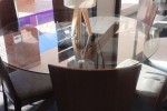 Circular glass table top