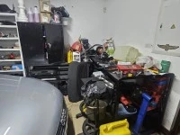 Workshop car spares, tools, shelving