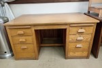 Solid oak desk, Upright piano