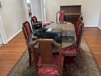 Double Bed, Dining Room Table and chairs, Three quarter bed, headboard...