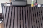 Double bed, Corner couch, Fridge, Washing macine, Shoe drawer, Work ta...