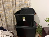 Queen bed, L-shaped couch, Bunk bed, Front loader washing machine, Tv ...