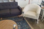 2 seater couch, Wing back chair