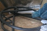 Outdoor chairs, gas braai and gas cylinder