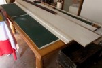 Pool table with slate top