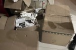 Sleeper coach, microwave in a box, tv stand, tv in a box, box 1, box2,...
