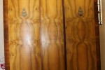 Double bed - large base and head piece, Bed side table, Mirror set wit...