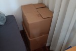 Box of assorted items (4), Duffle Bag, Office Chair, Flat Pack Desk, S...