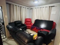 Tool boxes and 50L compressor, Double bed, Fridge, 6x seater couch, Si...