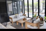 Patio set 3 seater x1, 1 seater x2 and coffee table
