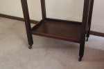 Wooden tea trolley, wooden kist, fridge, washing machine