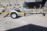 Inflatable boat Small 3.2metre rubber duck on unlicensed trailer