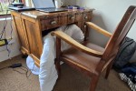 Single door fridge, Small box freezer, Occasional table, Occasional ta...