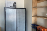 Washing machine, Tumble dryer, Corner cupboard, Metal cupboard