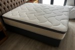Queen bed, headboard, outside couch, coffee table