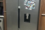 Double door fridge, L sharp couch, Washing machine