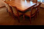 Heavy solid wood Dinning table and 10 chairs