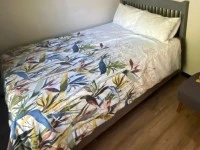 Double bed + Headboard, Fridge, Dishwasher