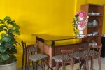 Bar Counter, Bar Chairs (5)