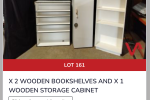 Bookshelves, 2x large bookshelves + 2 smaller shelves + small upright ...