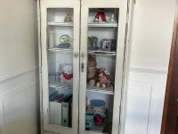 Dining room side table, Glass double door cabinet