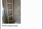 Double bed, Double bed, Towel rack, Side table, Side table, Corner sof...