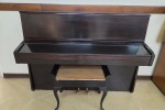 Solid oak desk, Upright piano