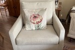 Double Bed, Two Lounge Chairs, Standing lamp, Small green bookcase, Ou...