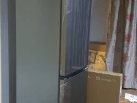 Upright Fridge, Microwave, TV