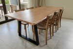 8-seat corner sofa, Large dining table, Bookshelf, 8 dining chairs, Ar...