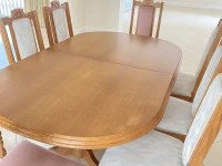 8 seater table with chairs and Cabinet