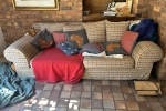 Double bed, Bookcase, Tv cabinet, 4 seater couch, Wooden wardrobe, Bar...