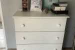 Double bed base and mattress, Chest of drawers, Headboard for double b...