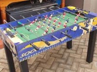 2 Door Steel Cabinet, Medium Pool Table, Foozball table