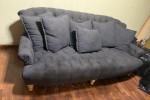 3 seater couch, Queen size base with headboard