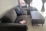 Double bed, Corner couch, Fridge, Washing macine, Shoe drawer, Work ta...