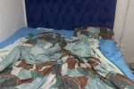 Queen bed and head board (2)