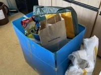 Quin size bed, Washing machine, Small Table, 4 boxes