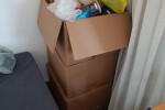 Box of assorted items (4), Duffle Bag, Office Chair, Flat Pack Desk, S...